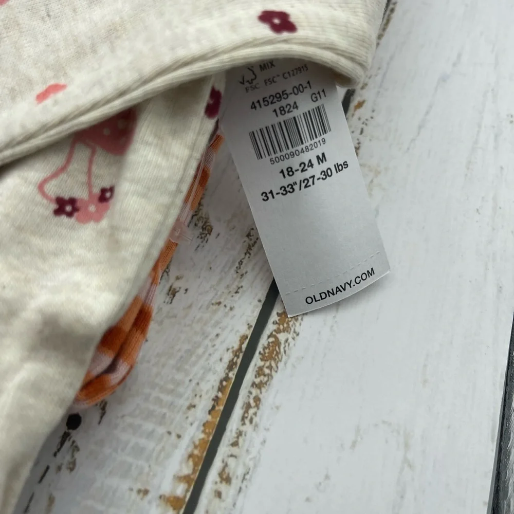Old Navy Unisex 5-Pack Long-Sleeve Bodysuit for Baby, Multi, 18-24 Mos., NWT - Picture 5 of 7